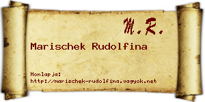 Marischek Rudolfina névjegykártya